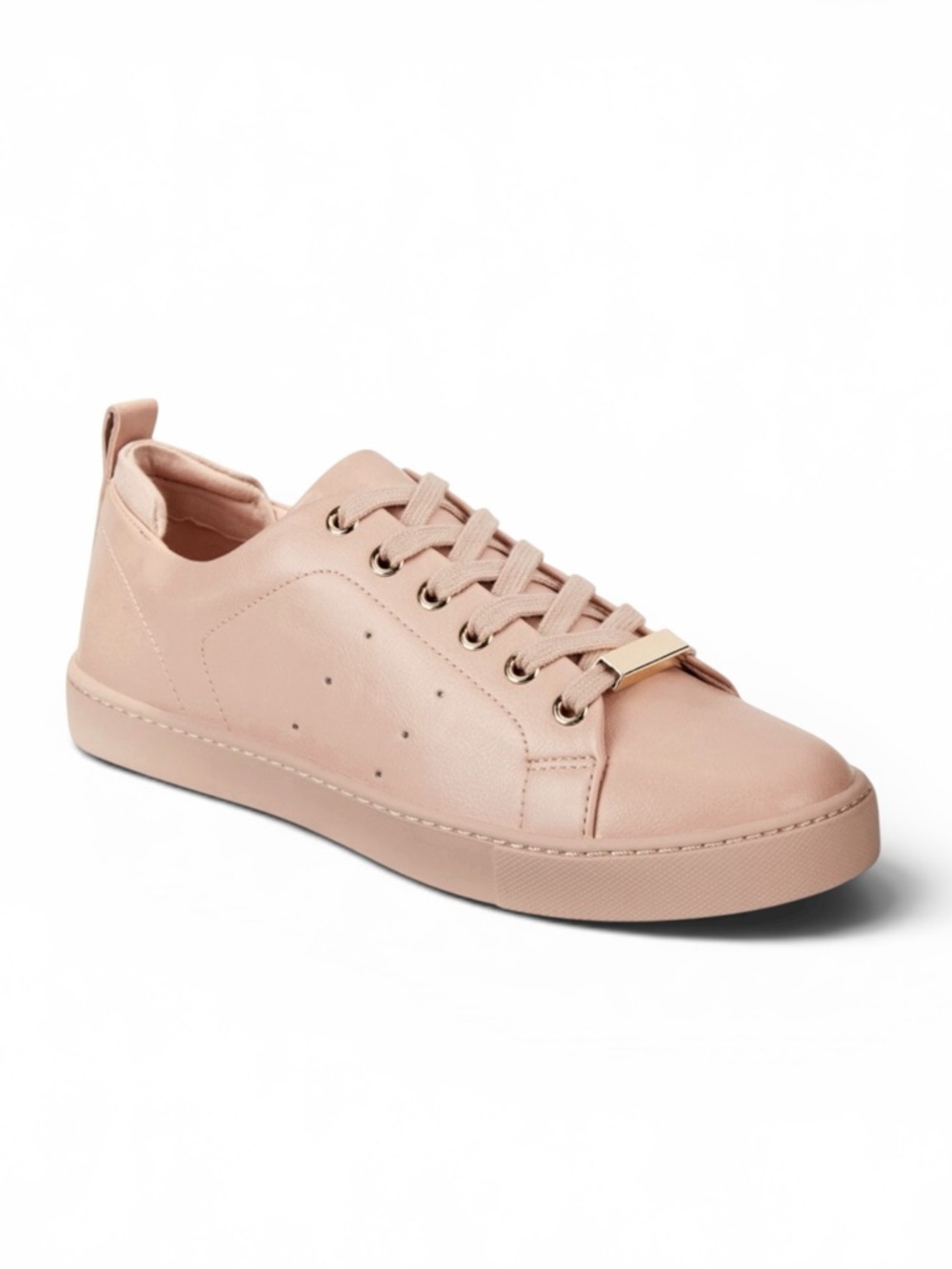 ALDO MERANE BLUSH PINK FAUX LEATHER LACE UP SNEAKERS